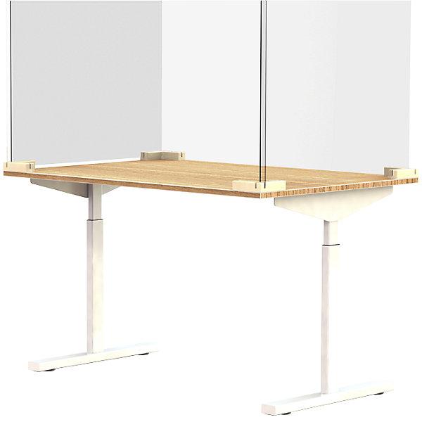 Actual product image smiT Partition for desks/tables, incl. 2 T-shaped foot connectors, HxW 590 x 1200 mm.