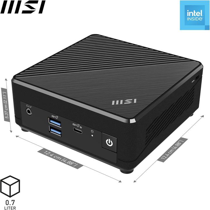 Actual product image MSI Intel Pentium N200 Mini PC with 4GB DDR4, 128GB SSD, Windows 11 Pro, Fanless Design (128 GB, 4 GB, Intel Pentium Dual Core)