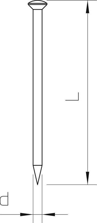 Immagine prodotto OBO Bettermann 362 Z 50 G Chiodo in acciaio temprato 2x50mm St G 3354504 (1000 pz., 50 mm)