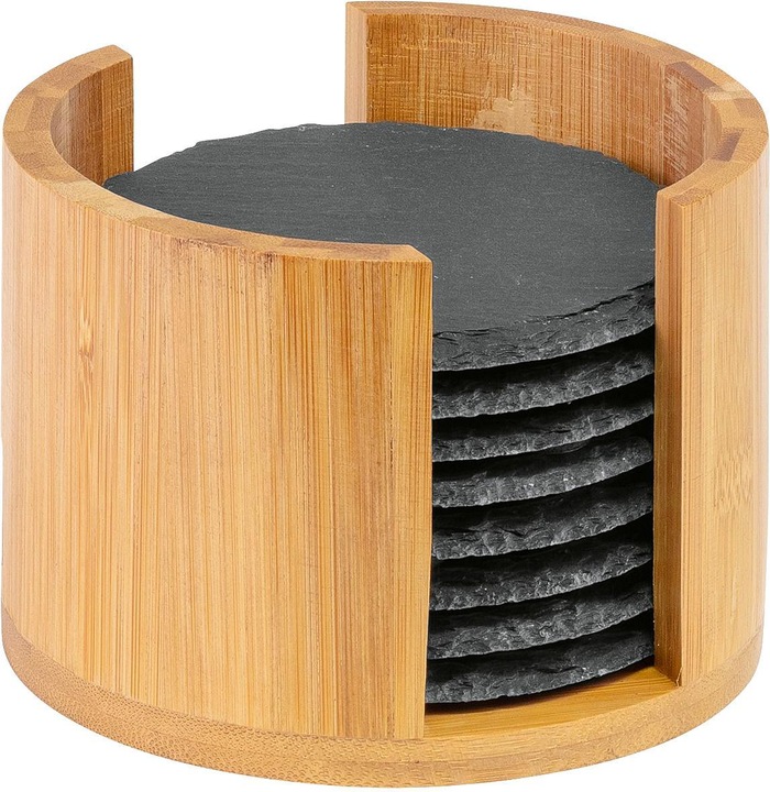 Immagine prodotto Westmark Sottobicchieri in ardesia naturale (8 x, Sottobicchiere in vetro)