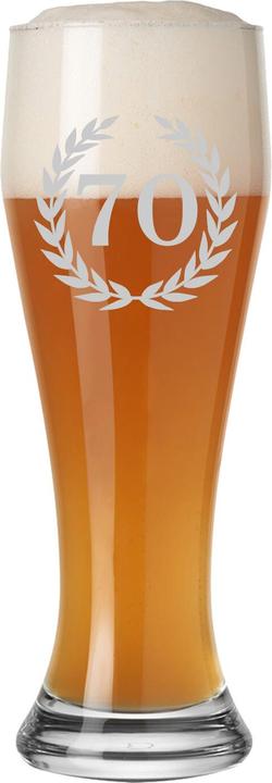 Immagine prodotto Luxentu Weissbierglas mit Gravur 70. Jubiläum (0.50 l, 1 x)