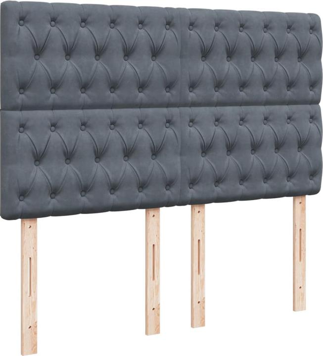 Image du produit vidaXL Bo x lit de saut avec matelas 140 x 200 cm velours (140 x 200)