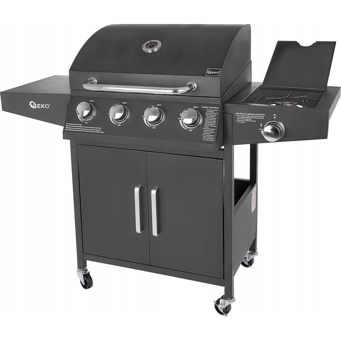 GEKO, Grill a gas, G80516 Grill ogrodowy gazowy 14.5 kW 41.5 cm x 59 cm (14.50 kW)
