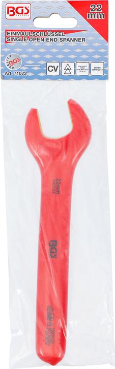 Actual product image BGS VDE Single Open End Spanner 22 mm (22 mm)