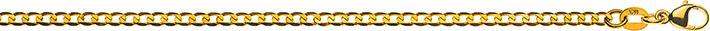 Image du produit Natsumi Schmuck Bijoux de bras en or jaune 18K/750 Panzer extra-plat diamanté 2.4mm 19cm (19 cm, 750/18 K Or jaune)