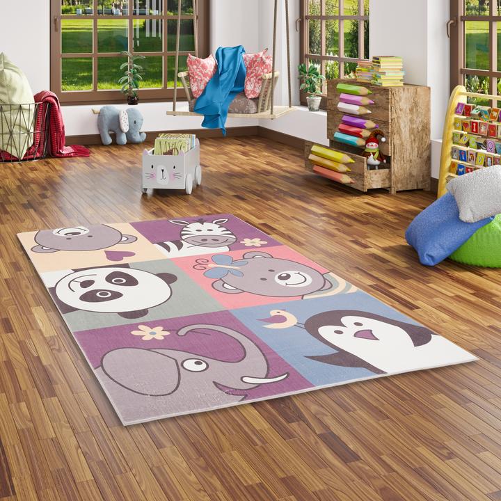 Produktbild Pergamon Luxus Super Soft Kinder Fellteppich Plush Kids Lustige Tiere (200 x 140 cm)