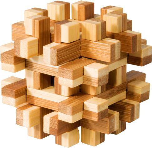 Produktbild Fridolin IQ Test "Magic Blocks" 3D Bamboo Puzzle