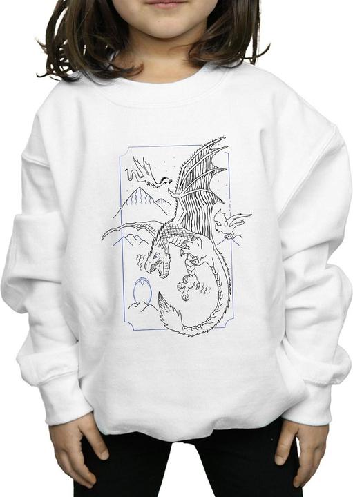 Produktbild Dragon Line Art Sweatshirt Mädchen (128)