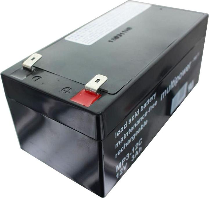 Actual product image Multipower MP3-12C Blei Akku 6,3mm Faston Stecker, zyklenfeste Ausführung (12 V, 3 Ah)
