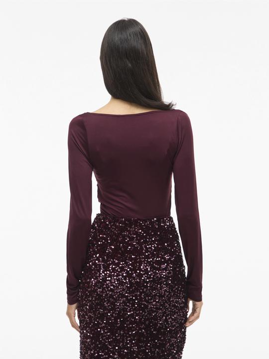 Immagine prodotto Vila VIKANA Wasserfall-Ausschnitt Oberteil mit langen Ärmeln (S)