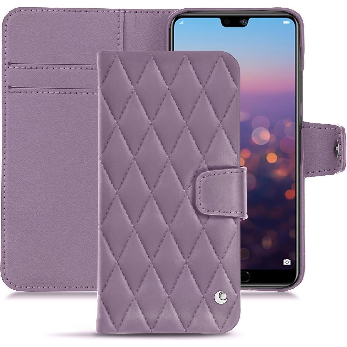 Noreve Lederschutzhülle Wallet (Huawei P20), Smartphone Hülle, Violett
