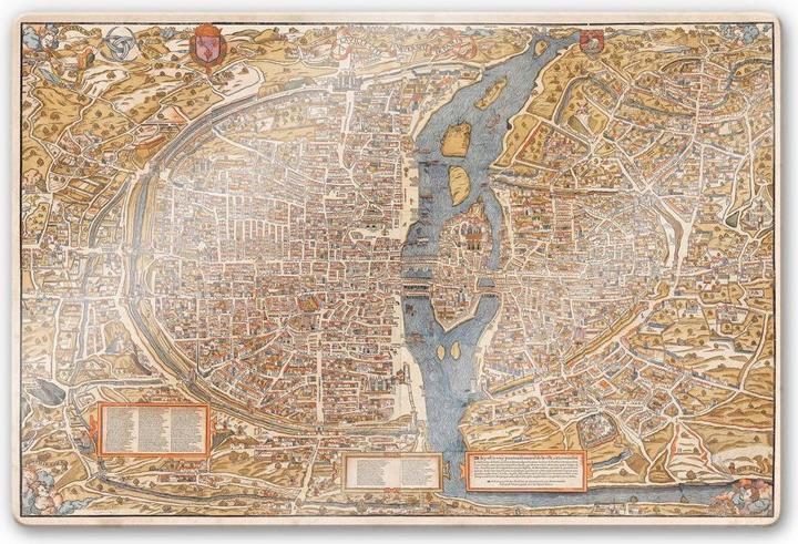Image du produit Trenddeko Carte historique de Paris (60 x 40 cm)