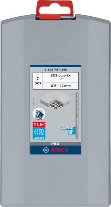 Actual product image Bosch Hausgeräte HammerbohrerPRO SDSplus-5X Set 5-1 2608707246 VE7 (8,0, 12.0 mm, 5,0, 6,0)