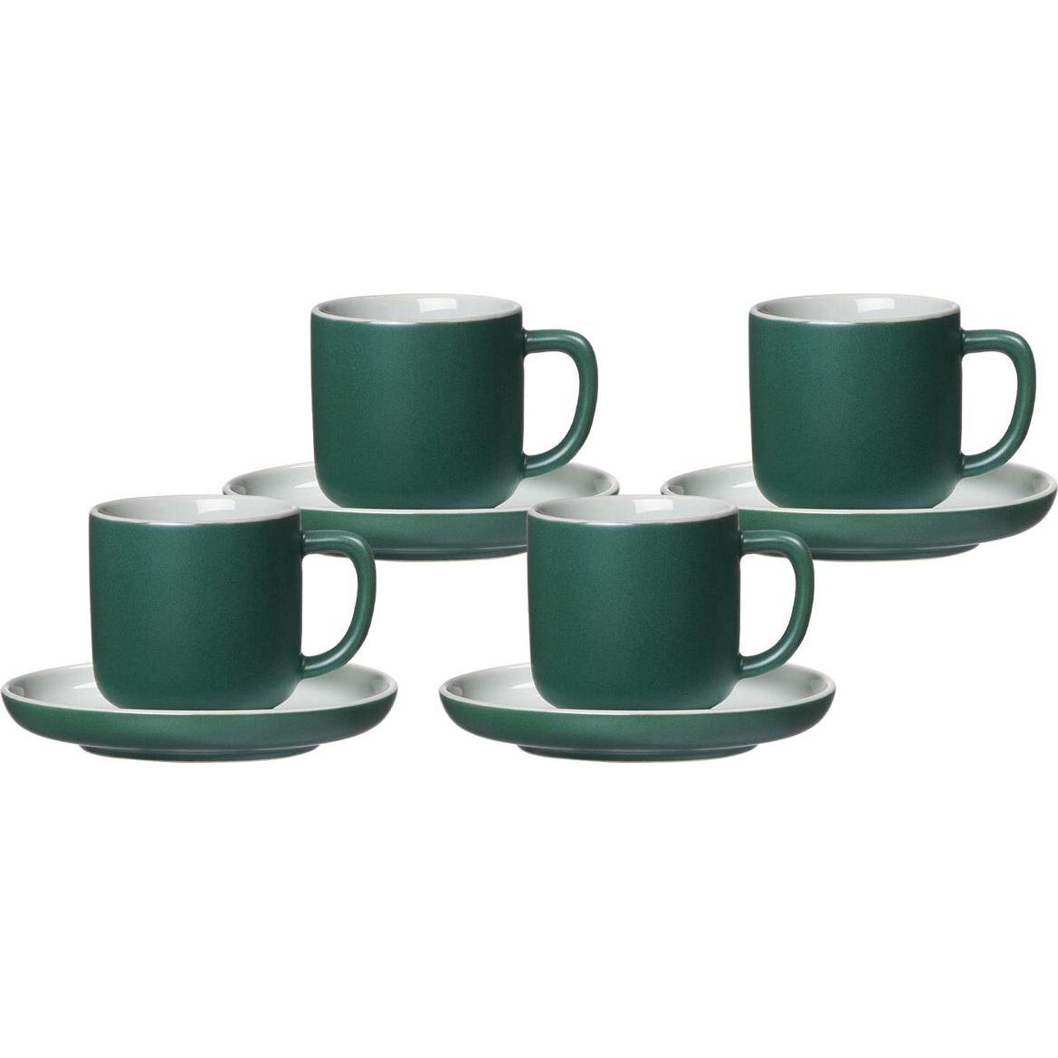 Ritzenhoff & Breker, Tasse, Espressotassen mit Untertassen JASPER (100 ml, 4 x)