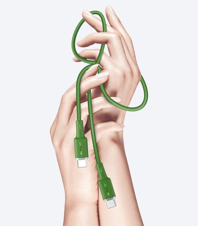Produktbild Acefast cable USB Type C - USB Type C 1.2m, 60W (20V / 3A) green (C2-03 oliver green) (1.20 m, USB 2.0, 60 W)