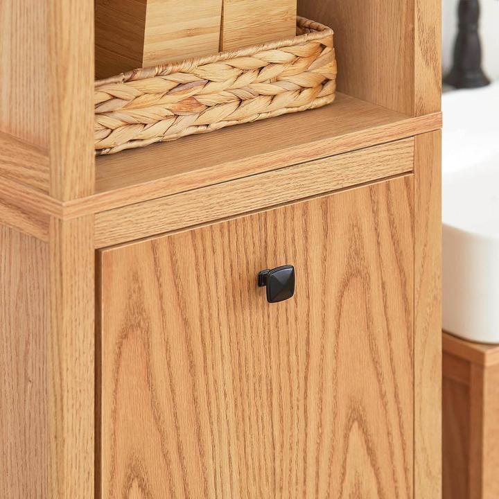 Actual product image SoBuy Narrow bathroom cabinet with laundry bag (40 x 35 x 172 cm)