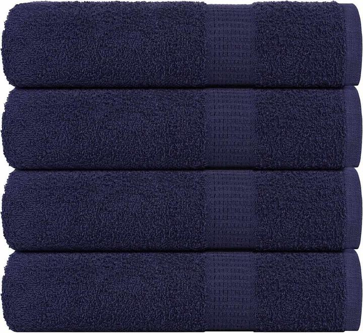 Image du produit vidaXL Serviettes 4 pcs. Bleu marine 50x100 cm 360 g/m² 100% coton Serviette de bain (50 x 100 cm)