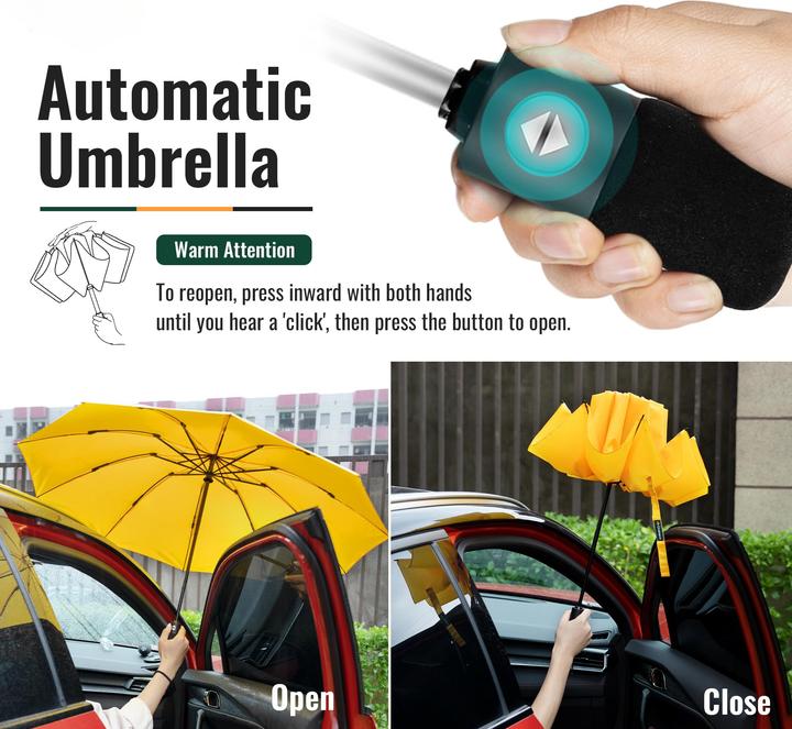 Actual product image Alopini Compact Travel Umbrella Large Stormproof - Inverted folding umbrella, automatischer Taschenschirm