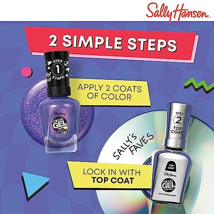 Image du produit Sally Hansen Miracle Gel Hue Had to Be There Collection Nail Polish Mixtape 0.5 fl oz (multicolore, Vernis à ongles effet gel)