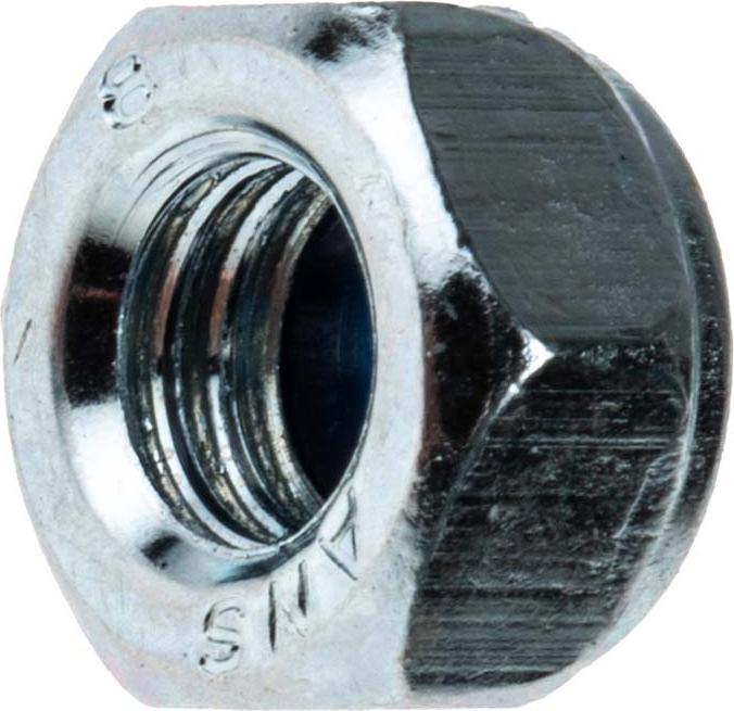 Actual product image RS PRO M6 Nylon Insert Nut Din 985 Zinc Plated (M6)
