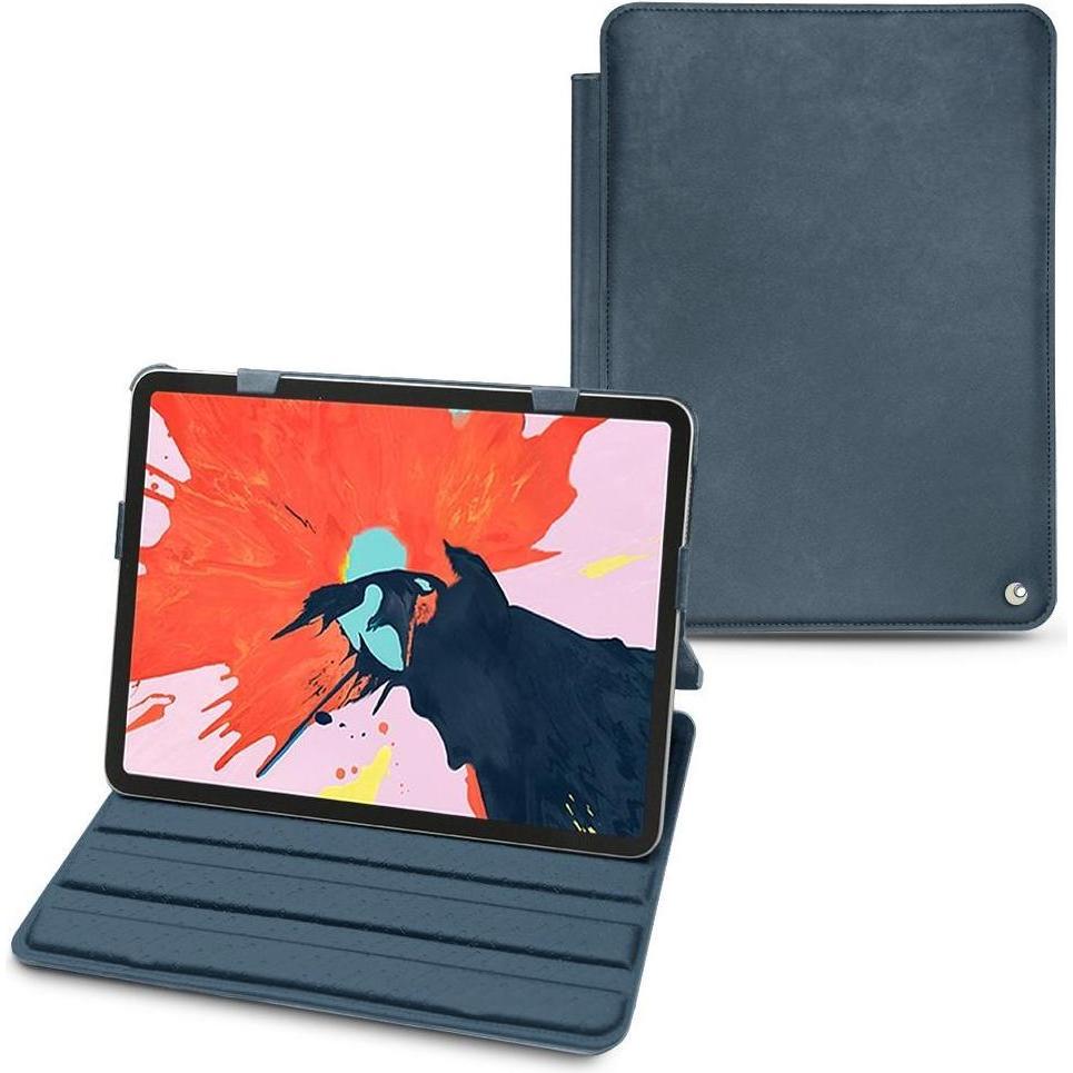 Noreve Lederschutzhülle horizontal (iPad Pro 11 2018 (1. Gen)), Tablet Hülle, Blau