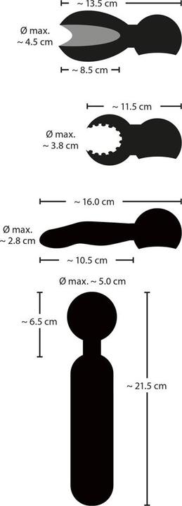 Actual product image Couples Choice wall vibrator with 3 attachments
