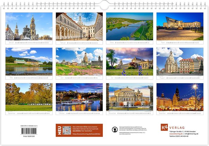 Produktbild Kalender Dresden Elbflorenz 2026 (45 x 30 cm)