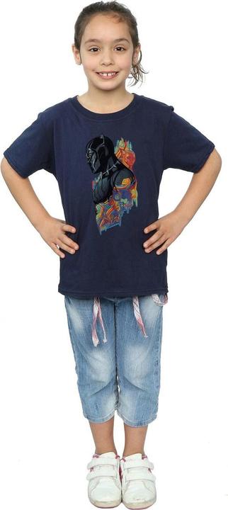 Produktbild Mädchen Black Panther Profil TShirt aus Baumwolle (140, 146)