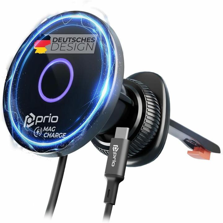 Produktbild prio 15W Wireless Car Charger MAG (USB C) black