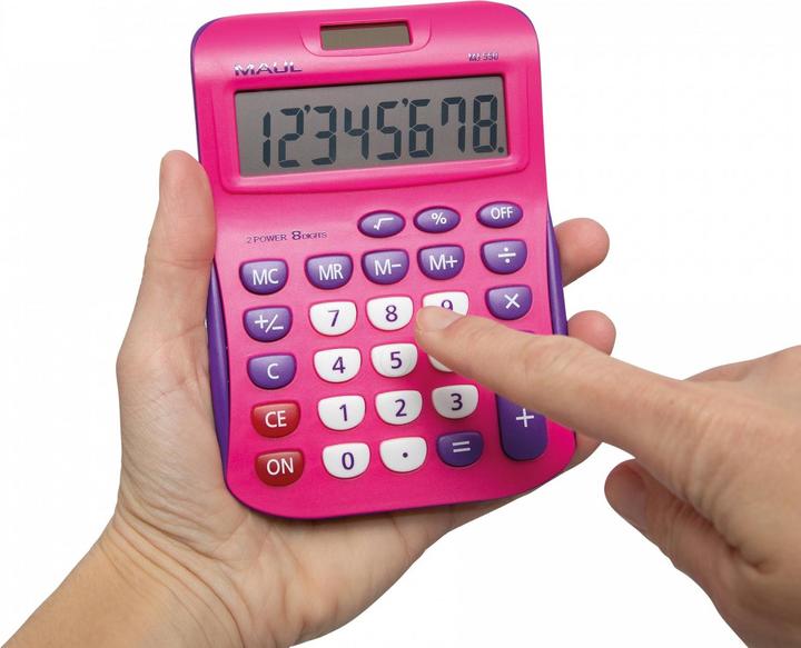 Actual product image Maul Calculator MJ550 Junior Pink (Solar cells)