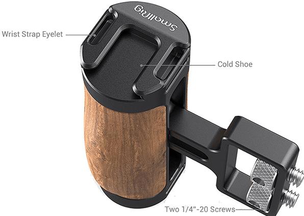 Actual product image SmallRig Wooden Mini Side Handle (1/4Ó-20 Screws) 2913 (Various)