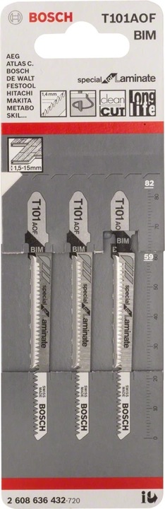 Actual product image Bosch Professional Zubehör Jigsaw blade T 101 AOF, Spec