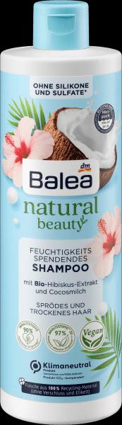Produktbild dm Balea Natural Beauty Bio-Hibiskus-Extrakt und Cocosmilch (400 ml, Flüssiges Shampoo)