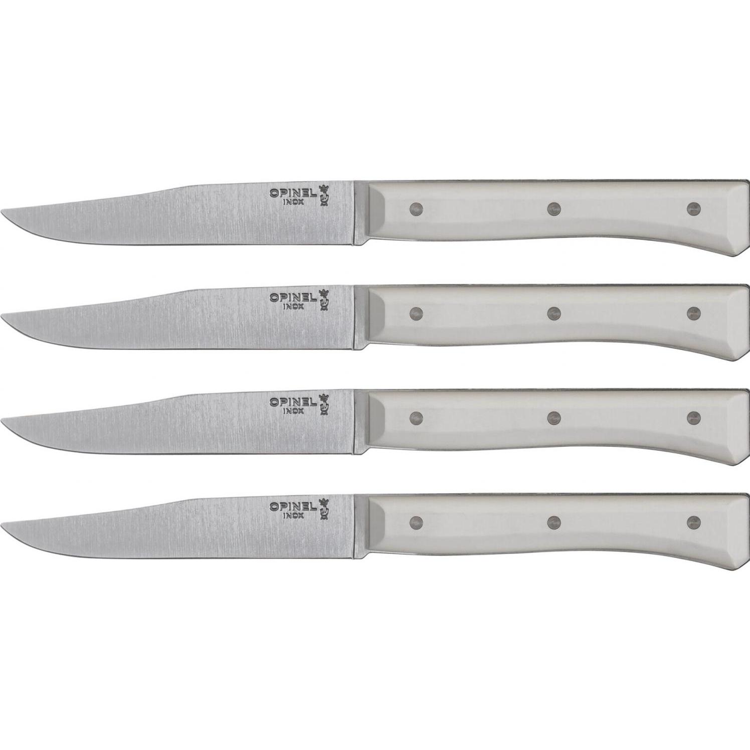 Opinel Facette white, smooth, Box of 4, Besteck, Weiss