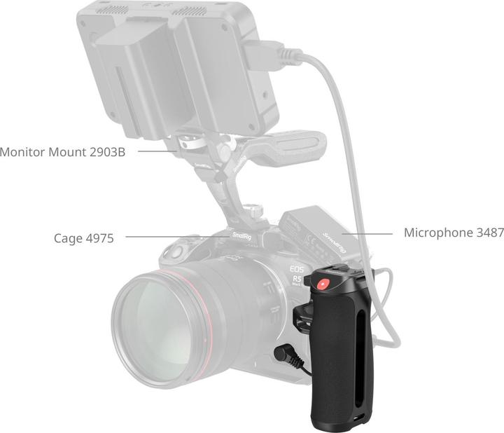 Image du produit SmallRig Side Handle with Rec Trigger, Detailfarbe: Schwarz (Cage, Poignée)