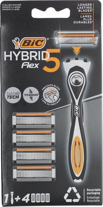 Image du produit Bic Flex 5 Hybrid Rasoir 5 lames 1 Gri+4 remplacement