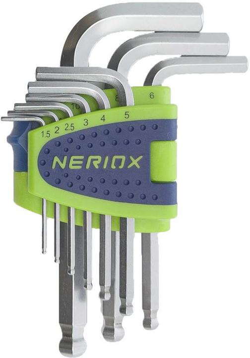 Neriox Jeu de clés mâles hexagonales avec tête sphérique courtes