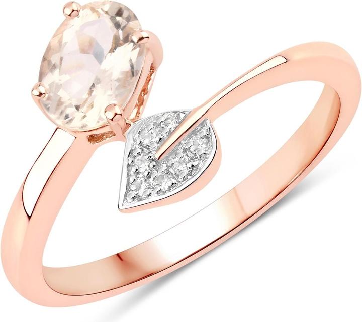 Immagine prodotto Rafaela Donata Ring Sterling Silber rosévergoldet Morganit rosa Topas weiss - 32928 (50, 925 Argento)