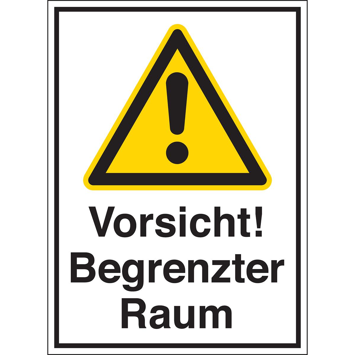 Brady STD-823-450X300-B7527, Begrenzte Räume - Vorsicht! Begrenzter Raum (801495)