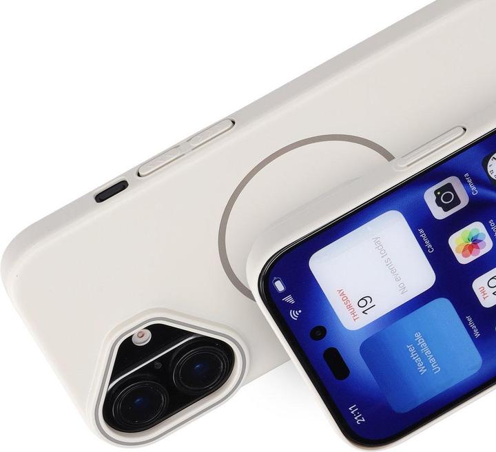 Actual product image Mobiparts Slim Line Case Apple iPhone 16 (MagSafe Compatible) Off White (Apple iPhone 16)