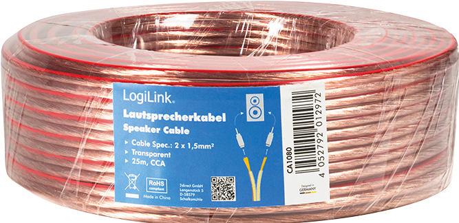 Actual product image LogiLink CA Speaker cable (25 m, 1.50 mm²)