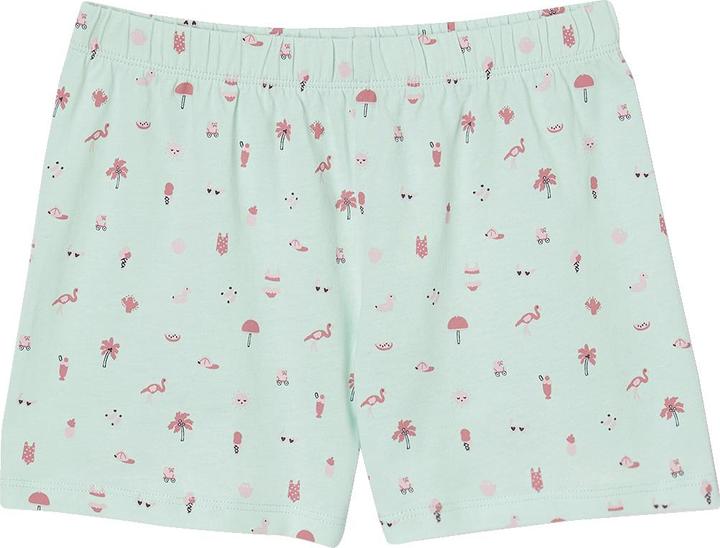 Produktbild Vertbaudet 2er-Pack Mädchen Sommer-Schlafanzüge Regenbogen & Flamingo, mit Recycling-Baumwolle (98)
