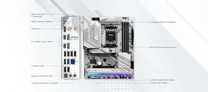 Produktbild AsRock X870 Pro RS WiFi (AM5, AMD X870, ATX)