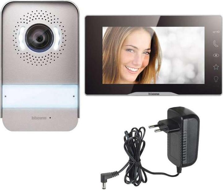 Image du produit Bticino Interphone vidéo plug-in pour maison individuelle, extensible pour deux familles (Filaire)