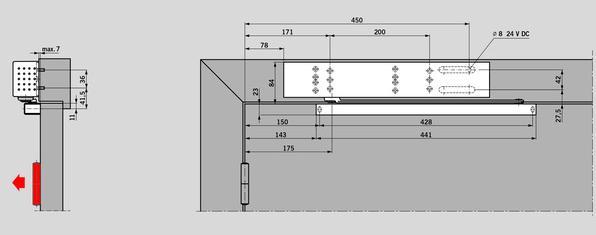 Produktbild Dormakaba Freilauf-Türschliesser TS 99 FL Contur Design (Glastür, Indoor)