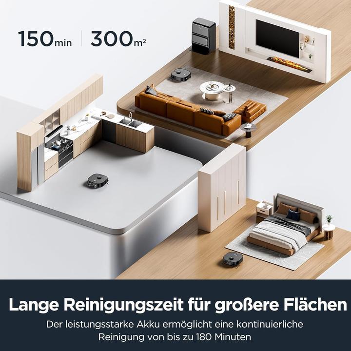 Produktbild Eureka Saug- & Wischroboter mit All-in-One Station (J12 Ultra) (5000 Pa, Wischpads (rotierend))