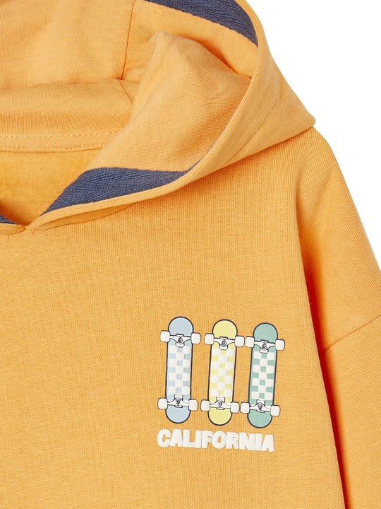 Immagine prodotto Vertbaudet Jungen Kapuzensweatshirt mit Print und Recycling-Polyester (110)