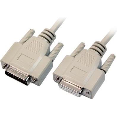 EFB Elektronik 2m Stecker-Buchse DB15pol.,Datenkabel seriell 1:1 (2 m), Schnittstellenkabel
