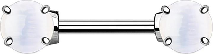 Immagine prodotto Star Piercing Barbell mit zwei Opalite Kugeln (Ottone, Acciaio chirurgico 316L)