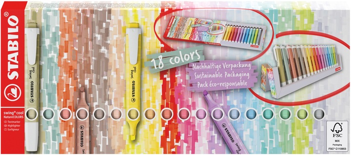 Actual product image STABILO Swing Cool Nature Colors (Multicoloured, 4 mm, 18 x)